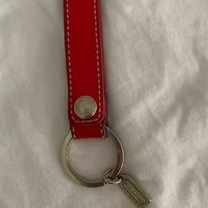 COACH 💕 Pink Patent Leather Loop Key Chain